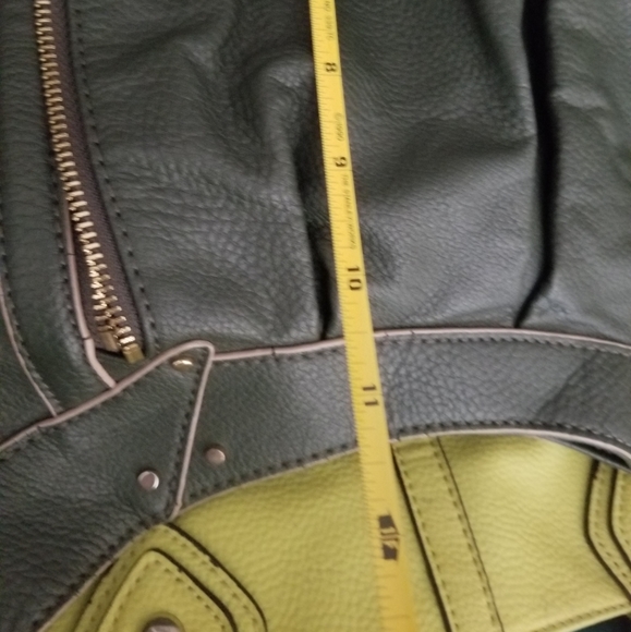 Green Leather Hobo Shoulder Bag - Picture 9 of 9